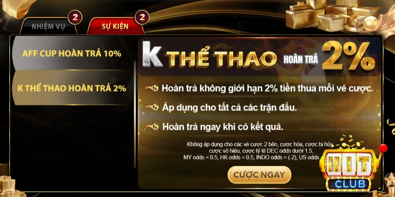 Hoàn cược cực lớn tại K thể thao