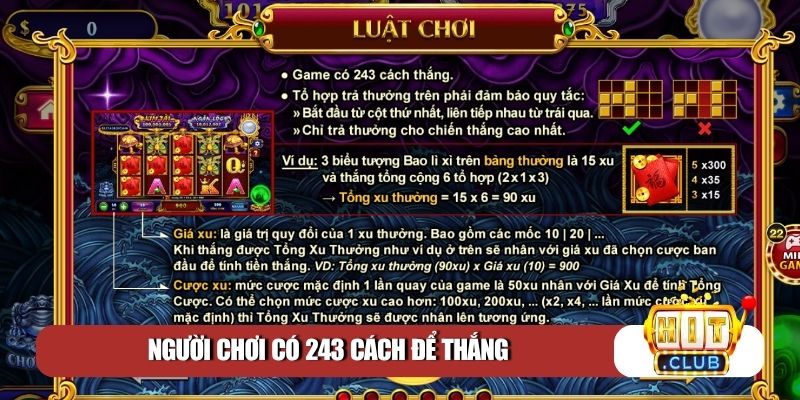 Người chơi có 243 cách để thắng